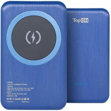 Внешний аккумулятор TopON TOP-M5 5000mAh MagSafe Qi 15W, PD 20W синий