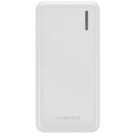 Harper Аккумулятор внешний портативный PB-20011 white (20 000mAh; Тип батареи Li-Pol; Вход 5V/2A; Выход 2 USB: 5V/1A и 5V/2,1A; LED индикатор)