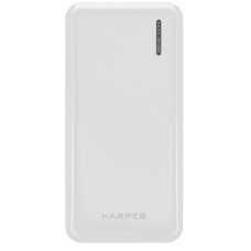 Harper Аккумулятор внешний портативный PB-20011 white (20 000mAh; Тип батареи Li-Pol; Вход 5V/2A; Выход 2 USB: 5V/1A и 5V/2,1A; LED индикатор)