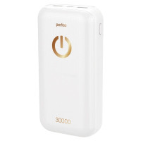 Perfeo Powerbank 30000 mah+Micro usb/In Micro usb, Type-C/Out Type-C 2.1A, USB 1 А, 2.1A/White (PF_B4301)