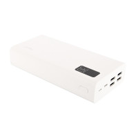 Perfeo Powerbank MOUNTAINS 30000 mAh/LED дисплей/PD + QC 3.0/Type-C/4 USB/Выход: 3A, max 22.5W/White (PF_D0162)