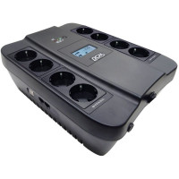 PowerCom SPD-750U LCD UPS {Line-Interactive, 750VA / 450W, 8xEURO: 4 с резервным питанием, 4 с фильтрацией, USB} (1138691)
