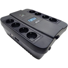 PowerCom SPD-750U LCD UPS {Line-Interactive, 750VA / 450W, 8xEURO: 4 с резервным питанием, 4 с фильтрацией, USB} (1138691)