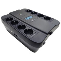PowerCom SPD-900U LCD UPS {Line-Interactive, 900VA / 540W, 8xEURO: 4 с резервным питанием, 4 с фильтрацией, USB} (1168465)