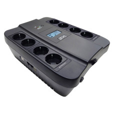 PowerCom SPD-550U LCD USB UPS {Line-Interactive, 550VA / 330W, 8xEURO: 4 с резервным питанием, 4 с фильтрацией, USB/USB-порт зарядки 2.4 А} (1456259)