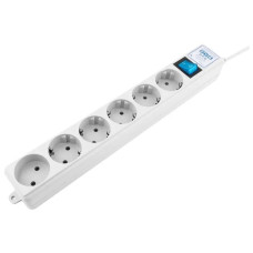 Power Cube Фильтр-удлинитель PRO white (3,0 м, 6 розеток, LC контур, 16А/3,5кВт) (SPL(5+1)-16B-P-3М)