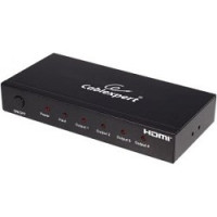 Gembird DSP-4PH4-02 Разветвитель HDMI Cablexpert, HD19F/4x19F, 1 компьютер => 4 монитора, Full-HD, 3D, 1.4v