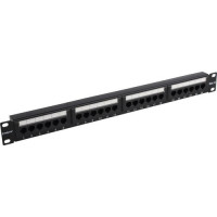 Exegate EX281080RUS Патч-панель UTP 19" 24 port кат.6 ExeGate разъём KRONE&110 (dual IDC), 1U, RoHS, цвет черный