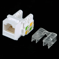 Модуль Keystone jack NEOMAX [NM-KJ45-U5E-90D-101-WH] ] Cat.5E, UTP, 90 градусов, универсальные ножи, белый