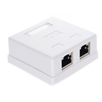 TV-COM STV-2RJ45F Розетка внешняя RJ-45 (FTP) 5E кат. двойная , экранированная TV-COM<STV-2RJ45F>