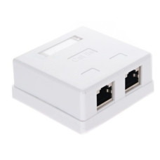 TV-COM STV-2RJ45F Розетка внешняя RJ-45 (FTP) 5E кат. двойная , экранированная TV-COM<STV-2RJ45F>