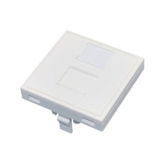 Вставка NEOMAX [NM-FP-IN4545-1P-104-Wh] под 1 кейстоун, 45x45 мм, со шторкой, цвет белый