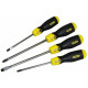 Набор отверток 4 предмета STANLEY CUSHION GRIP (0-65-013)