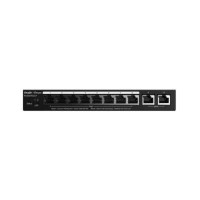 Ruiji RG-ES210GC-LP 10 портов Gigabit Ethernet, коммутатор с облачным управлением 8 PoE/PoE+ порта, 70W, 2 порта WAN