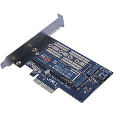Переходник AgeStar ( AS-MC02 )для M.2 SATA SSD+M.2 NVME в PCIe 3.0