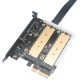 Переходник Akasa ( AK-PCCM2P-04 ) для 2xM.2 NGFF M-Type SSD в PCIe 3.0 x4 RGB LED
