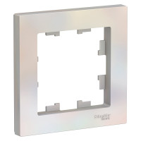 Schneider-electric ATN000401 ATLASDESIGN 1-постовая РАМКА, ЖЕМЧУГ