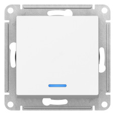 Schneider-electric ATN000163 ATLASDESIGN 1-кл ПЕРЕКЛЮЧАТЕЛЬ с подсветкой, сх.6а, 10АХ, механизам, БЕЛЫЙ