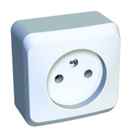Schneider-electric PA16-001B ЭТЮД О/У РОЗЕТКА без заземления без шторок 16А 250B, БЕЛЫЙ, Россия