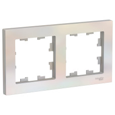 Schneider-electric ATN000402 ATLASDESIGN 2-постовая РАМКА, универсальная, ЖЕМЧУГ