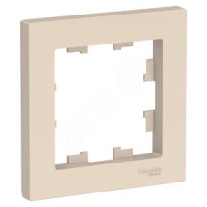 Schneider-electric ATN000201 ATLASDESIGN 1-постовая РАМКА, БЕЖЕВЫЙ