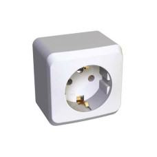 Schneider-electric PA16-004B ЭТЮД О/У РОЗЕТКА с заземлением со шторками 16А 250B, белый , Россия
