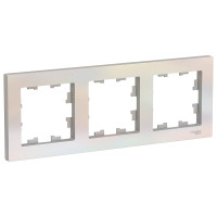 Schneider-electric ATN000403 ATLASDESIGN 3-постовая РАМКА, универсальная, ЖЕМЧУГ