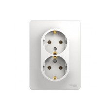 Schneider-electric GSL000124 GLOSSA РОЗЕТКА двойная с заземлением, 16А, в сборе, БЕЛЫЙ