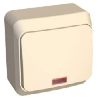 Schneider-electric BA10-005K ЭТЮД О/У 1-клавишный ВЫКЛЮЧАТЕЛЬ с подсветкой 10 АХ, КРЕМОВЫЙ, Россия