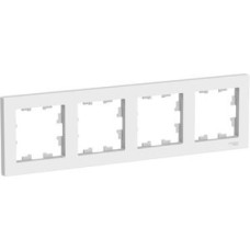 Schneider-electric ATN000104 ATLASDESIGN 4-постовая РАМКА, универсальная, БЕЛЫЙ