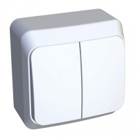 Schneider-electric BA10-006B ЭТЮД О/У 2-клавишный ВЫКЛЮЧАТЕЛЬ с подсветкой 10 АХ, БЕЛЫЙ, Россия