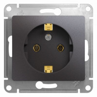Schneider-electric GSL001343 GLOSSA РОЗЕТКА с заземлением,16А, 250В, механизм, ГРАФИТ
