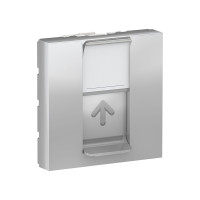 Schneider-electric NU941130 UNICA MODULAR ЛИЦ. ПАНЕЛЬ RJ45, одиночная, без коннектора, 2 модуля, АЛЮМИНИЙ