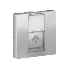 Schneider-electric NU941130 UNICA MODULAR ЛИЦ. ПАНЕЛЬ RJ45, одиночная, без коннектора, 2 модуля, АЛЮМИНИЙ