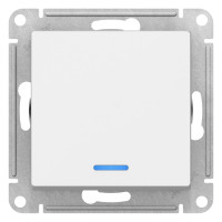 Schneider-electric ATN000113 ATLASDESIGN 1-клавишный ВЫКЛЮЧАТЕЛЬ с подсветкой, сх.1а, 10АХ, механизм, БЕЛЫЙ