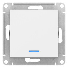 Schneider-electric ATN000113 ATLASDESIGN 1-клавишный ВЫКЛЮЧАТЕЛЬ с подсветкой, сх.1а, 10АХ, механизм, БЕЛЫЙ
