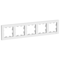 Schneider-electric ATN000105 ATLASDESIGN 5-постовая РАМКА, универсальная, БЕЛЫЙ