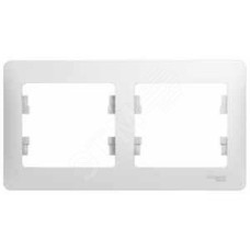 Schneider-electric GSL000102 GLOSSA 2-постовая РАМКА, горизонтальная, БЕЛЫЙ