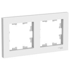 Schneider-electric ATN000102 ATLASDESIGN 2-постовая РАМКА, универсальная, БЕЛЫЙ