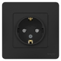 Schneider-electric BLNRS001116 BLANCA С/У РОЗЕТКА с заземлением со шторками, 16А, 250В, АНТРАЦИТ