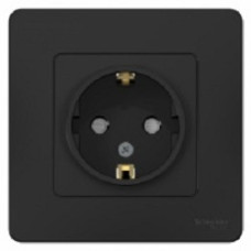 Schneider-electric BLNRS001116 BLANCA С/У РОЗЕТКА с заземлением со шторками, 16А, 250В, АНТРАЦИТ
