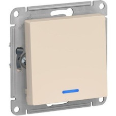 Schneider-electric ATN000213 ATLASDESIGN 1-клавишный ВЫКЛЮЧАТЕЛЬ с подсветкой, сх.1а, 10АХ, механизм, БЕЖЕВЫЙ
