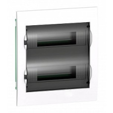 Schneider-electric EZ9E212S2FRU Щит распределительный встраиваемый белый дверь прозрачная на 24 модуля IP40 Easy9