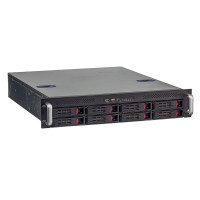 Exegate EX281232RUS Серверный корпус ExeGate Pro 2U550-HS08 <RM 19", высота 2U, глубина 550, без БП, 8xHotSwap, USB>