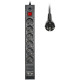 Сетевой фильтр BURO BU-SP1.8_USB_2A 1.8м Black 6 розеток 2USB