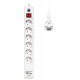Сетевой фильтр BURO BU-SP5_USB_2A-W 6м White 6 розеток