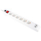 Сетевой фильтр BURO BU-SP5_USB_2A-W 6м White 6 розеток