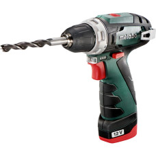 Аккумуляторная дрель-шуруповерт Metabo PowerMaxx BS 2014, 12 В, 2.0А·ч х2, кейс 600080500
