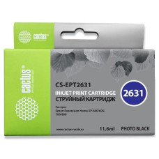 Картридж струйный Cactus CS-EPT2631 фото черный (11.6мл) для Epson Expression Home XP-600/605/700/800