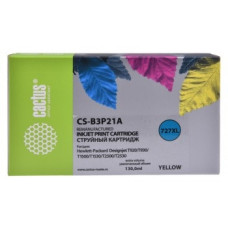 B3P21A CACTUS Картридж №727 для HP DJ T920/T1500/T2530, желтый (130мл)